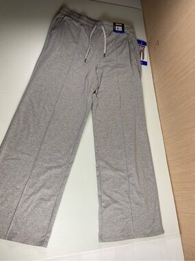 Kirkland Signature Lightweight Pintuck Pants Gray L NWT